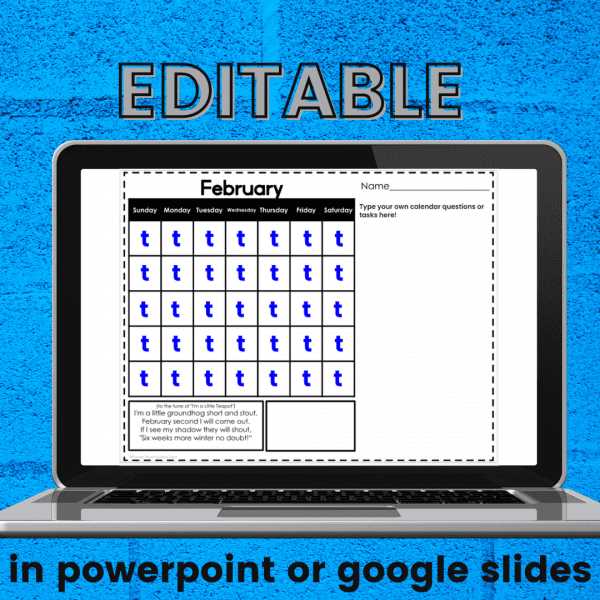 calendar math template