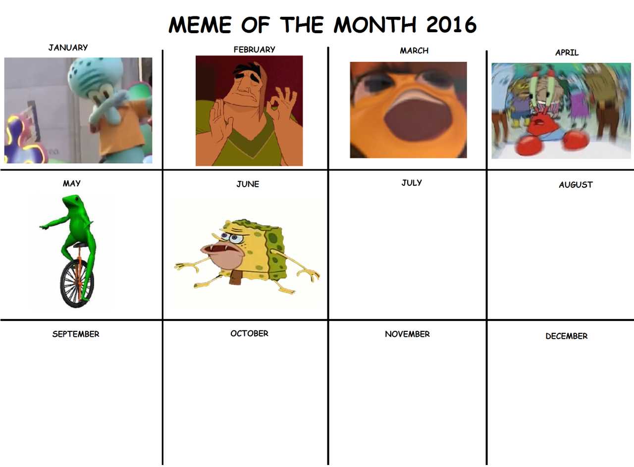 calendar meme template