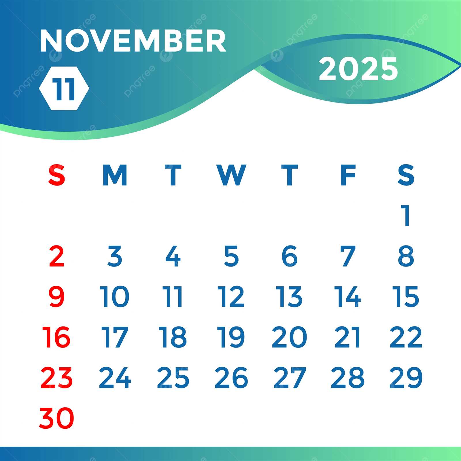 calendar november 2025 template