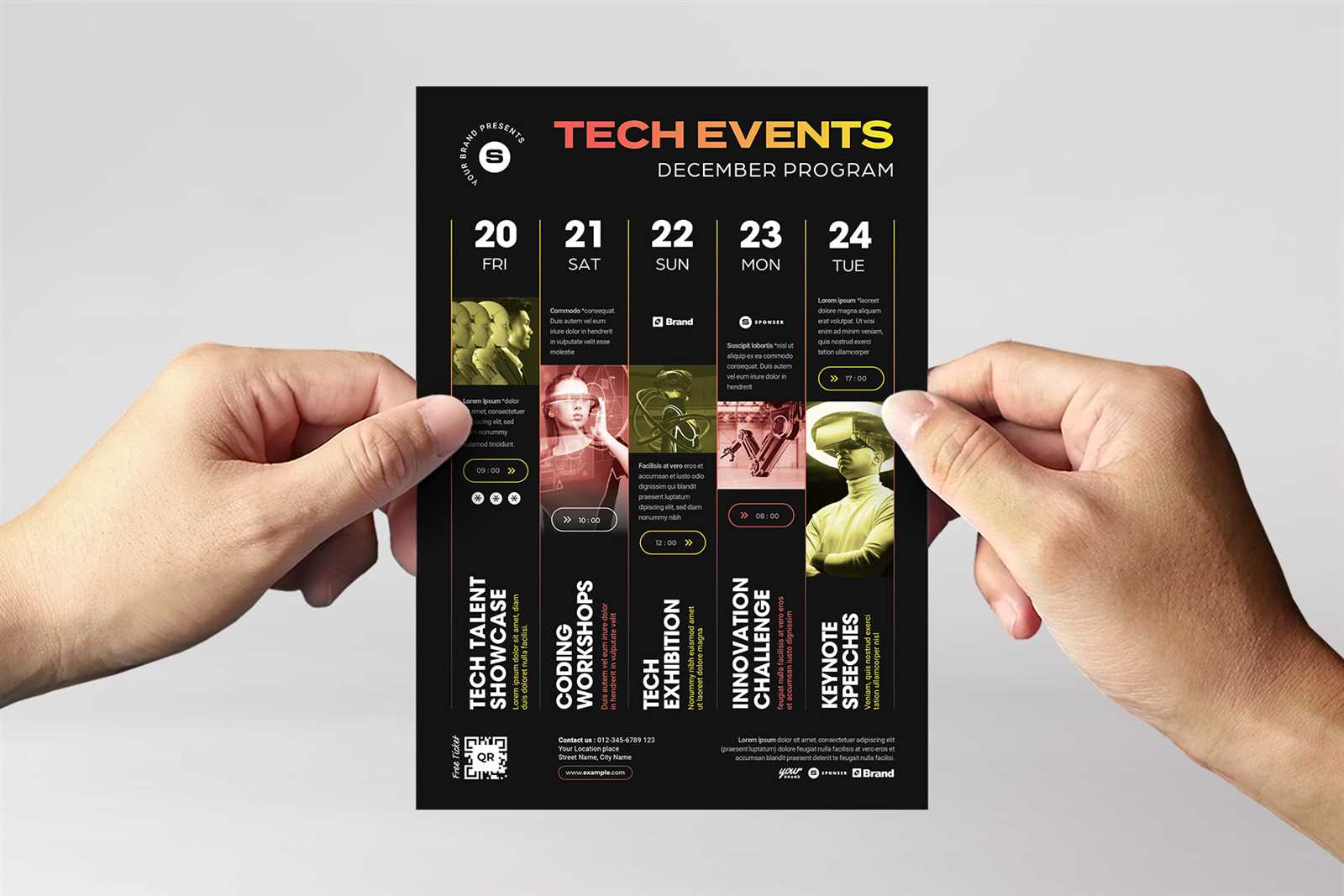 calendar of events flyer template