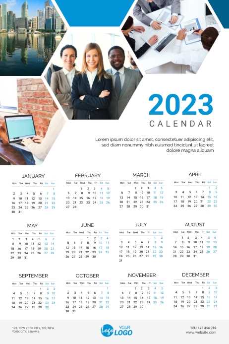 calendar poster template