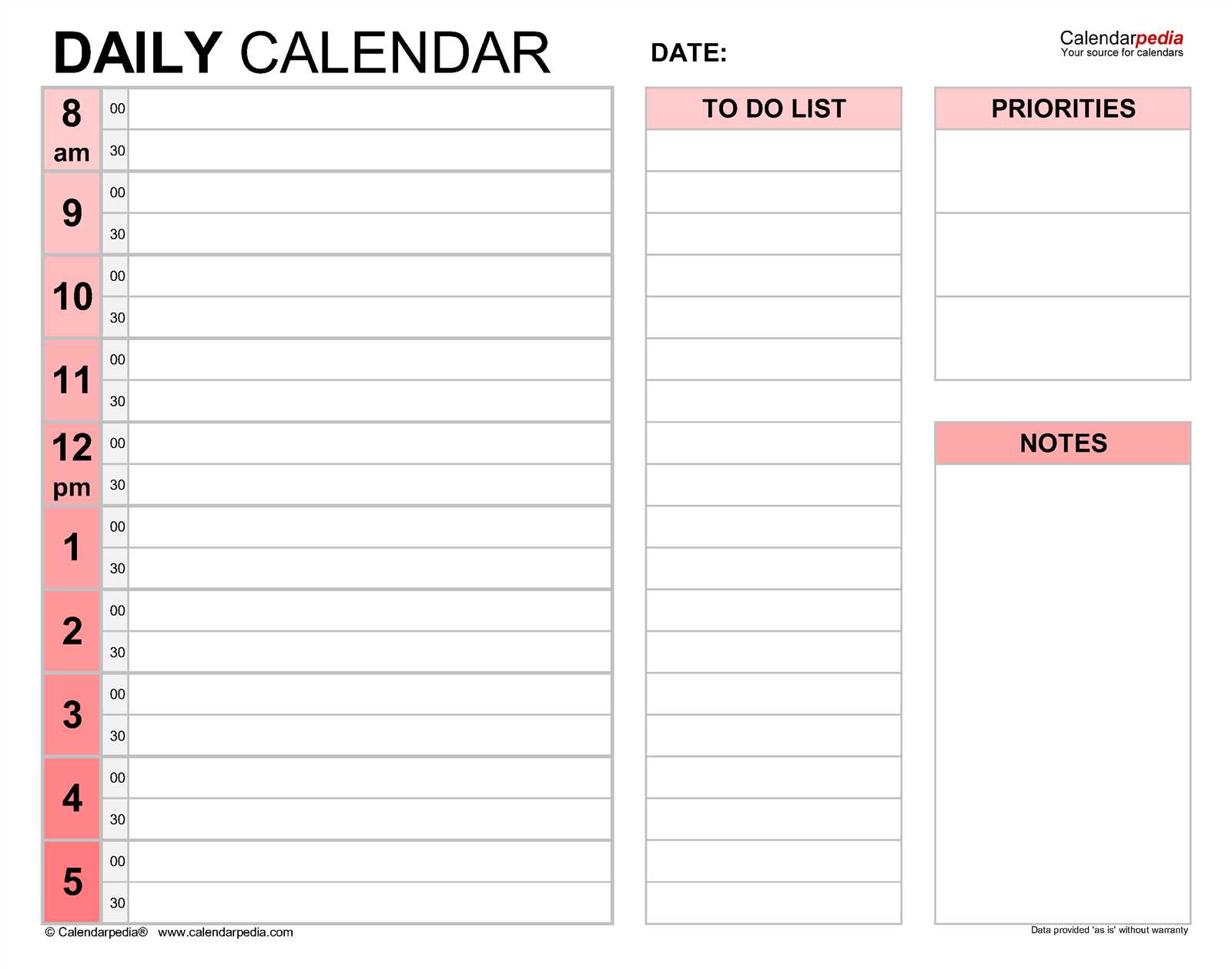 calendar printable template