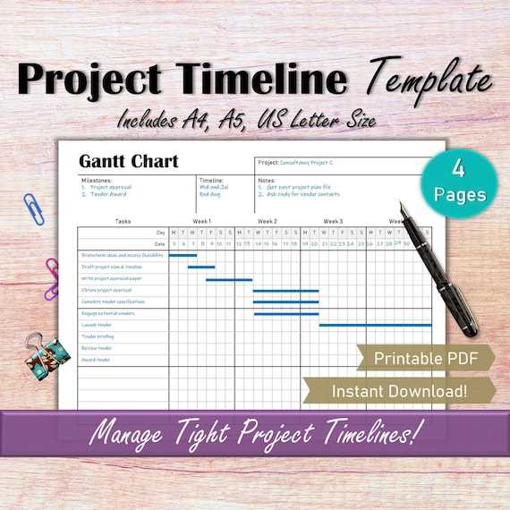 calendar project management template