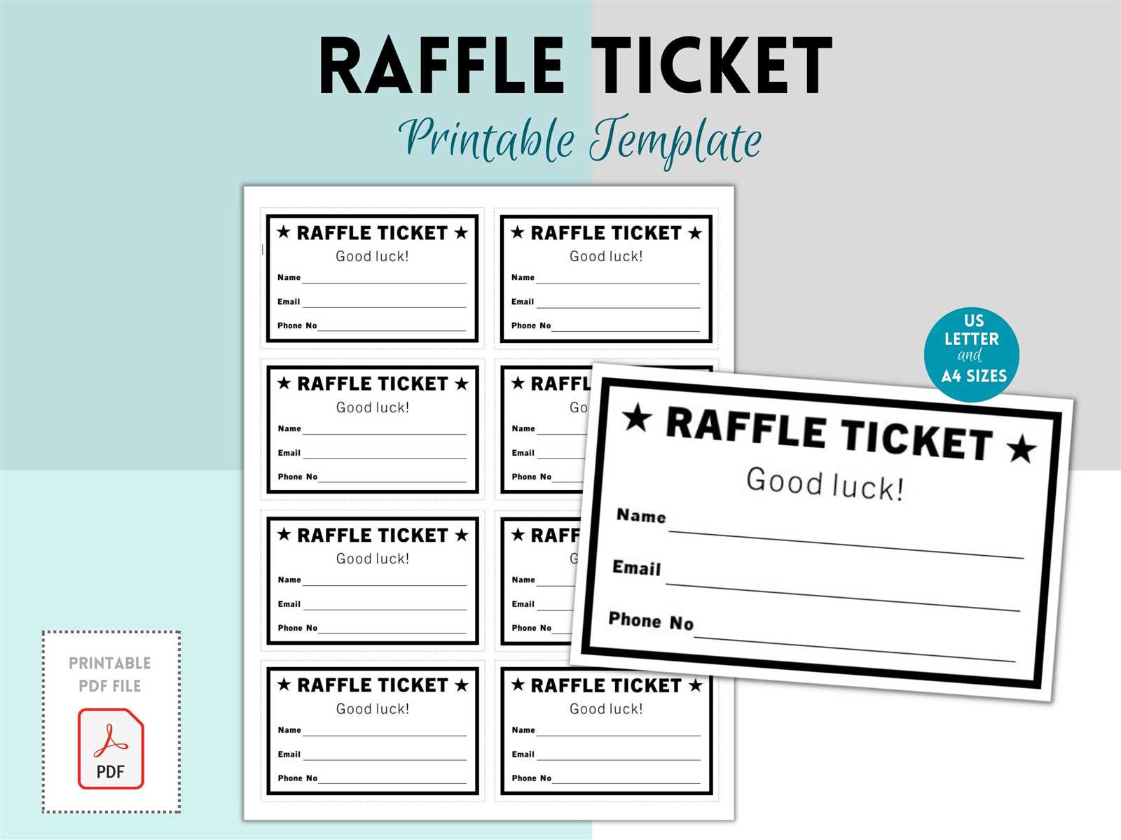 calendar raffle ticket template