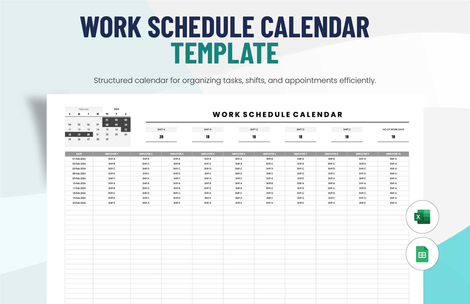 calendar schedule template