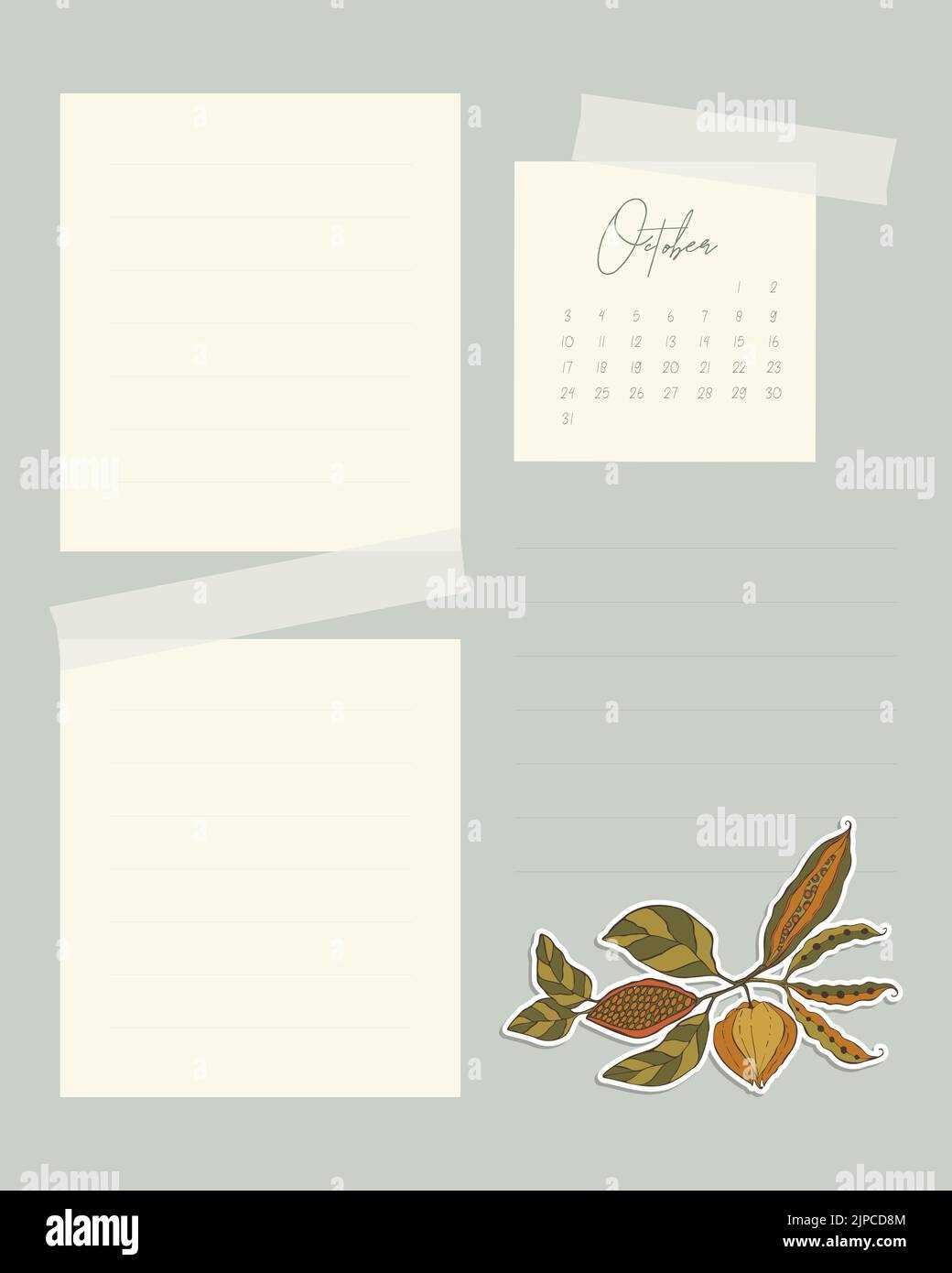 calendar sticker template