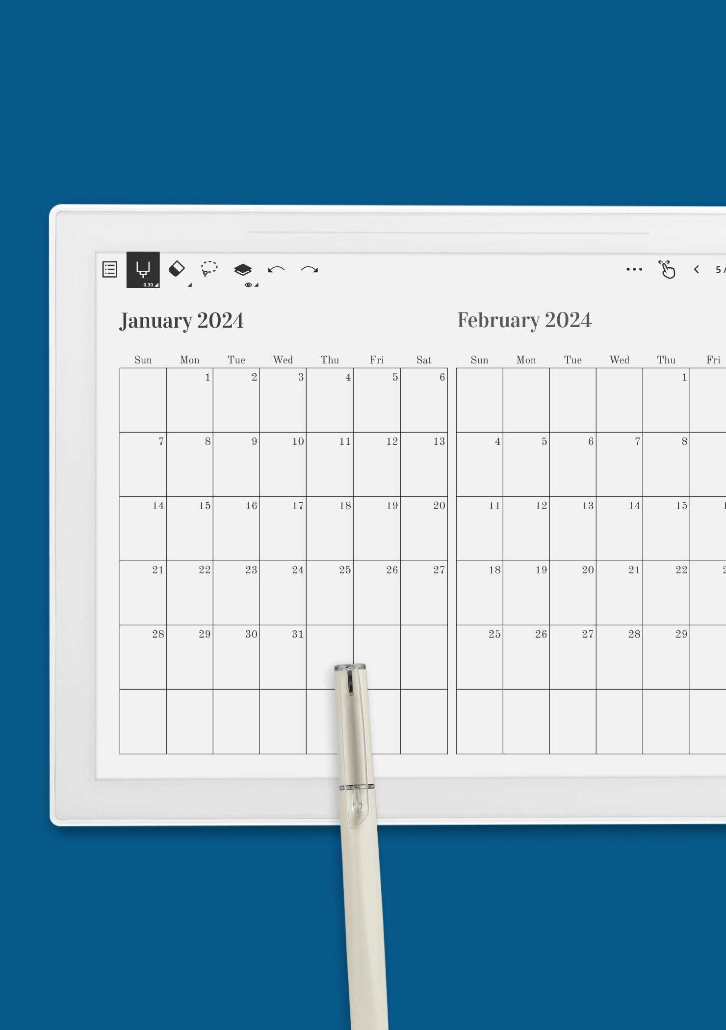 calendar template 2 months per page