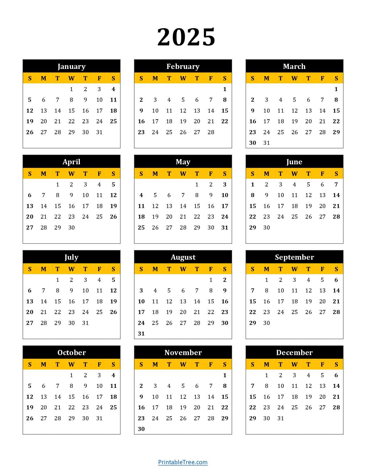 calendar template 2025