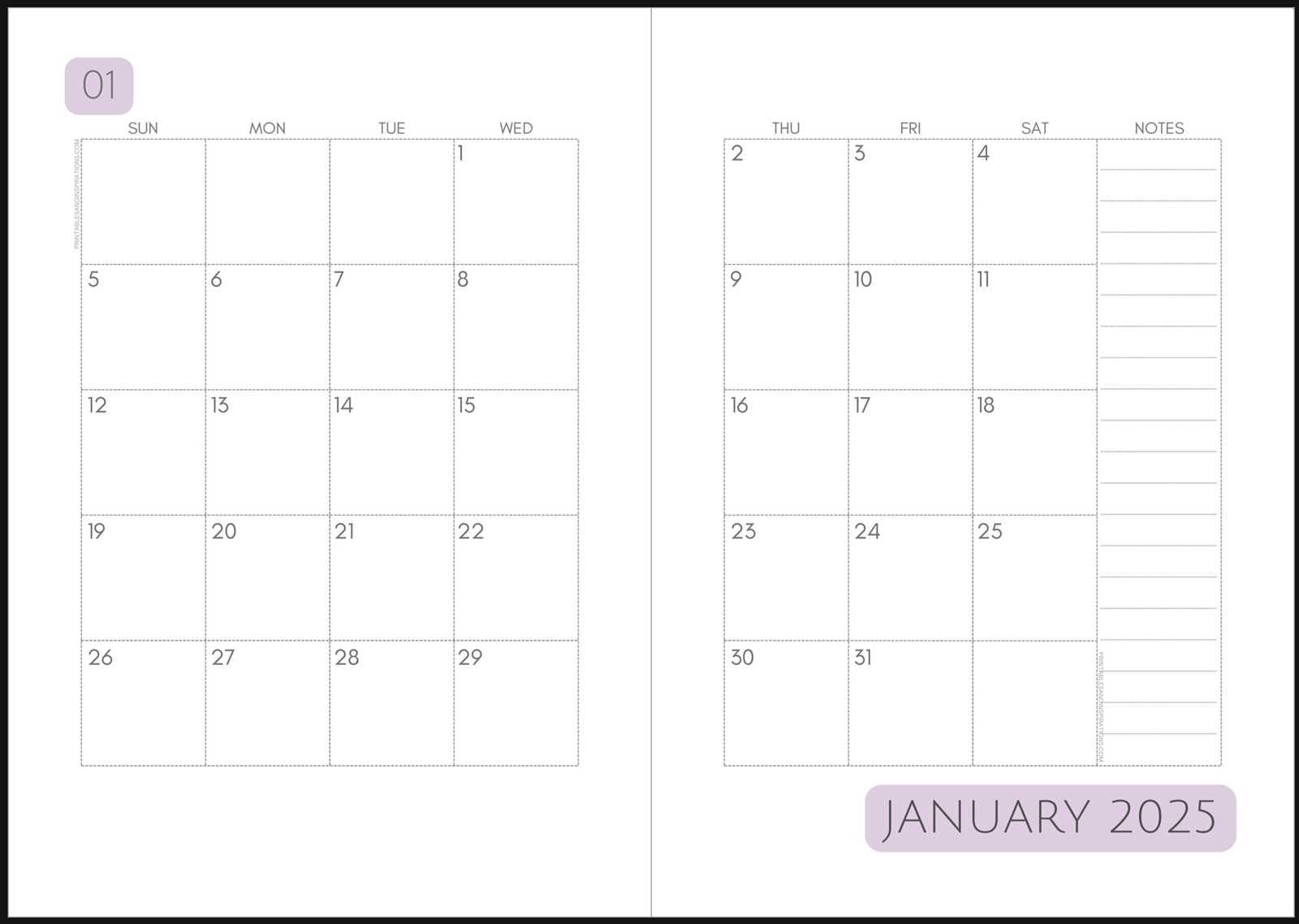 calendar template 2025 free download