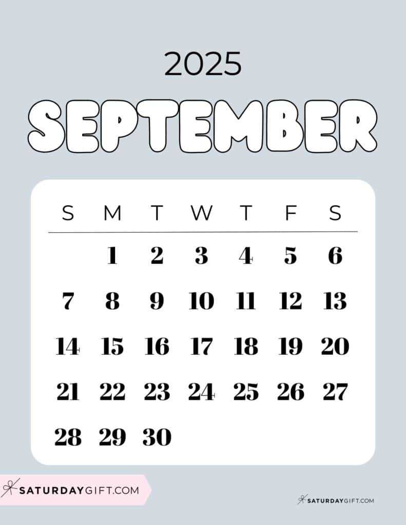 calendar template 2025 september