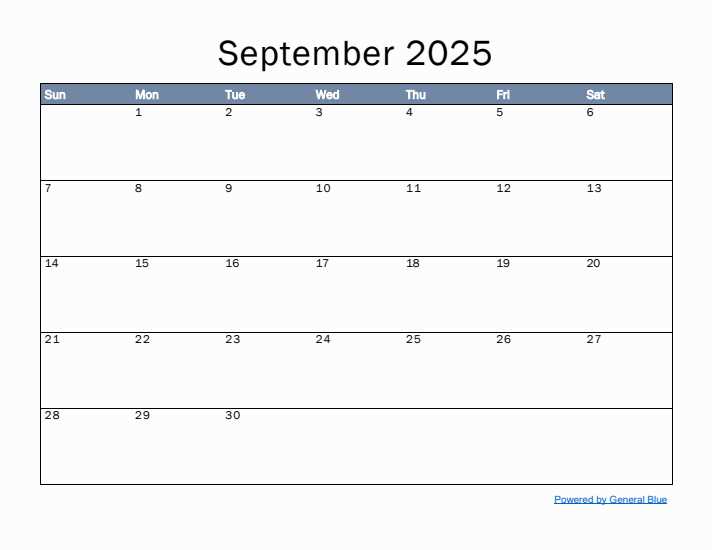 calendar template 2025 september