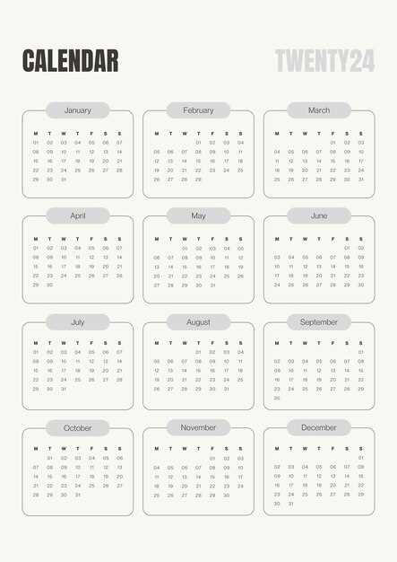 calendar template 2025 yearly