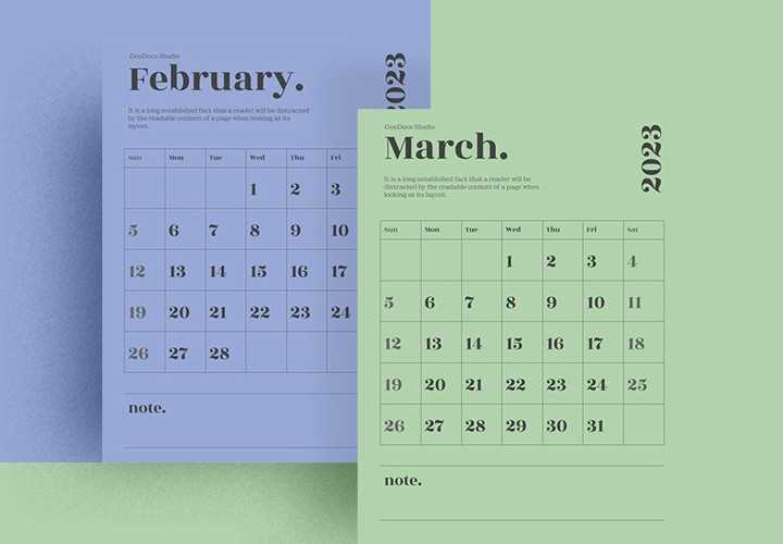 calendar template docs