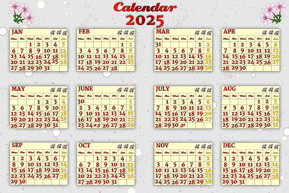 calendar template download 2025