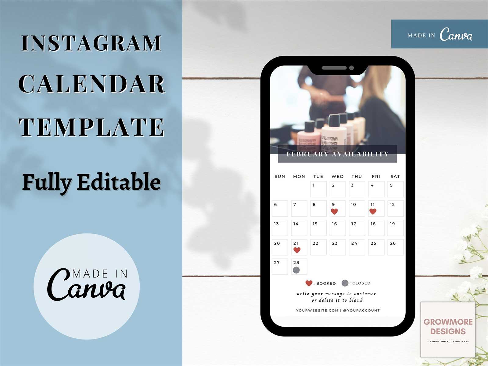 calendar template for instagram story