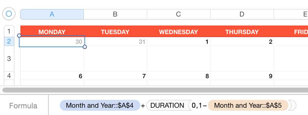 calendar template for pages mac