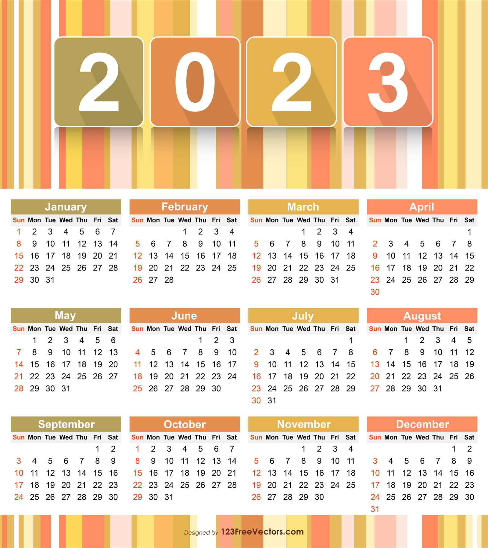 calendar template free download