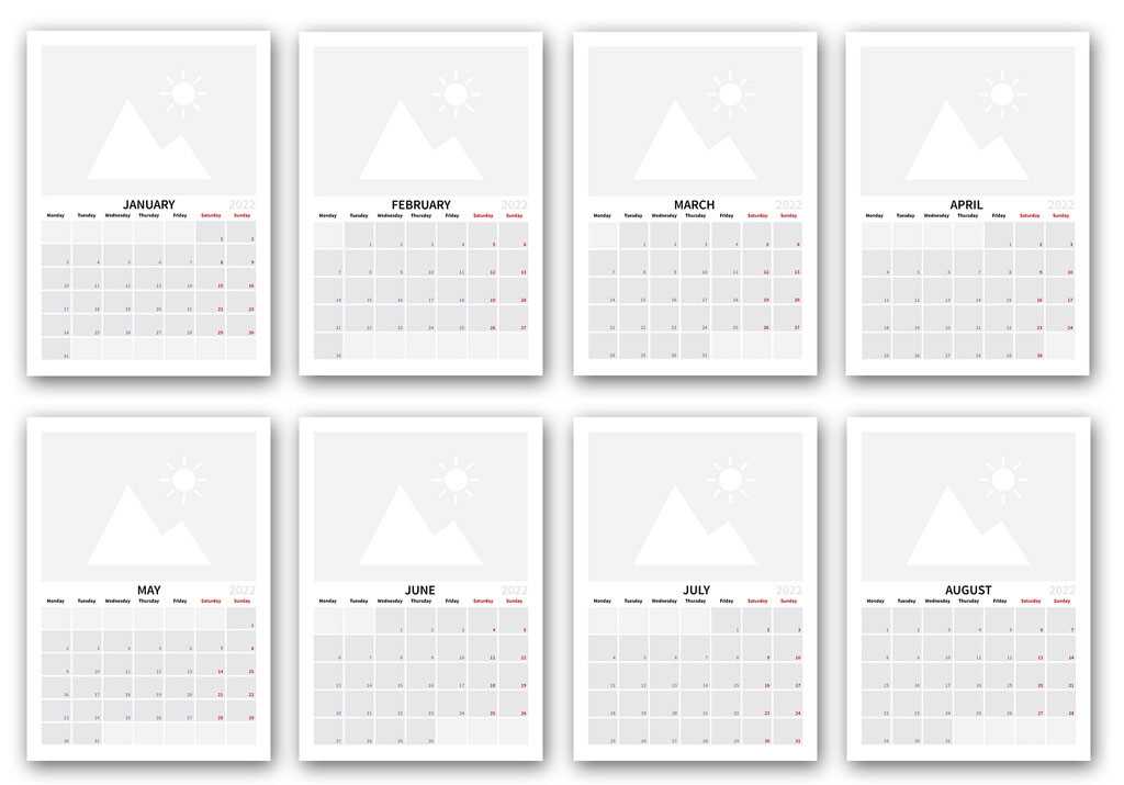 calendar template illustrator