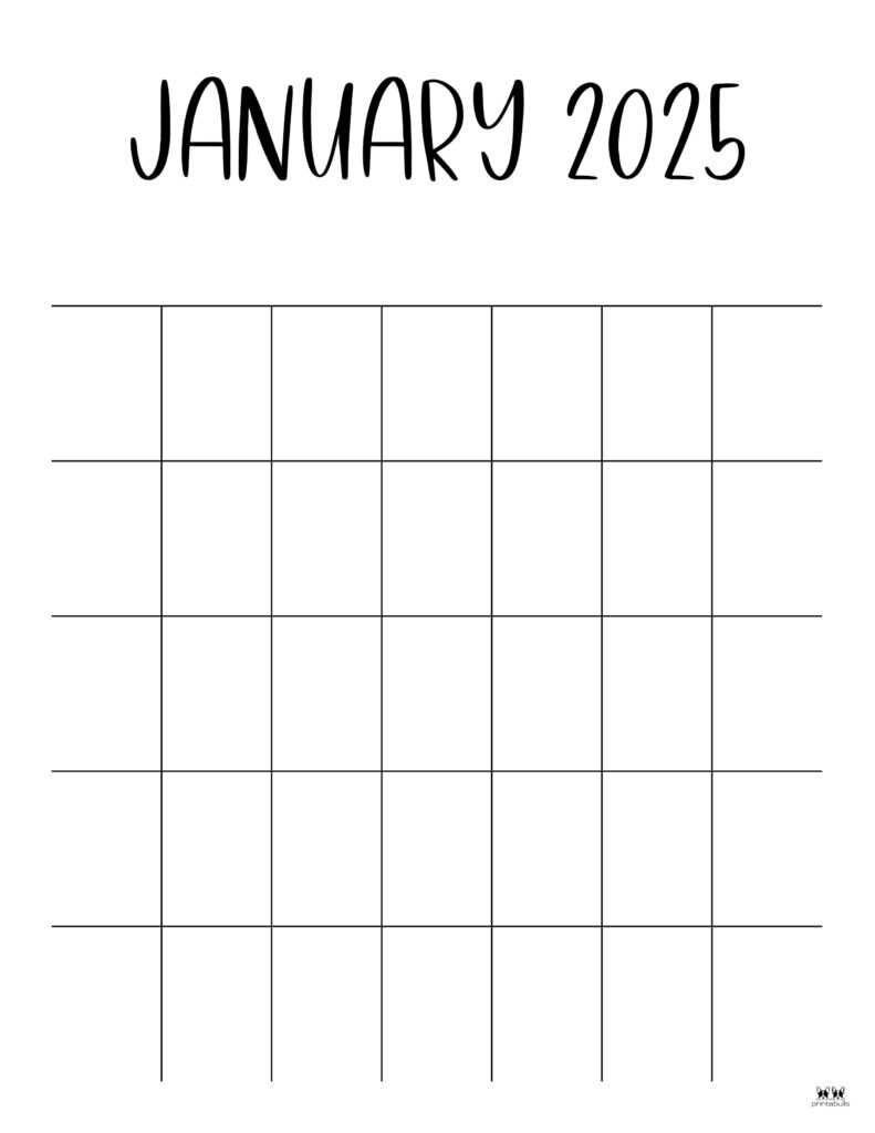 calendar template january 2025