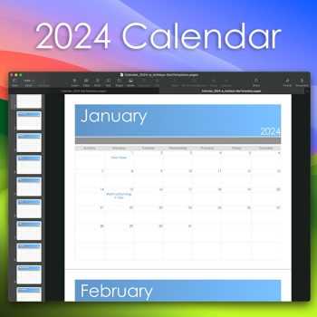 calendar template mac
