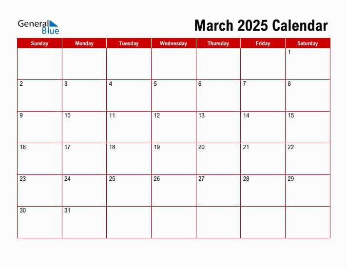 calendar template march 2026 printable