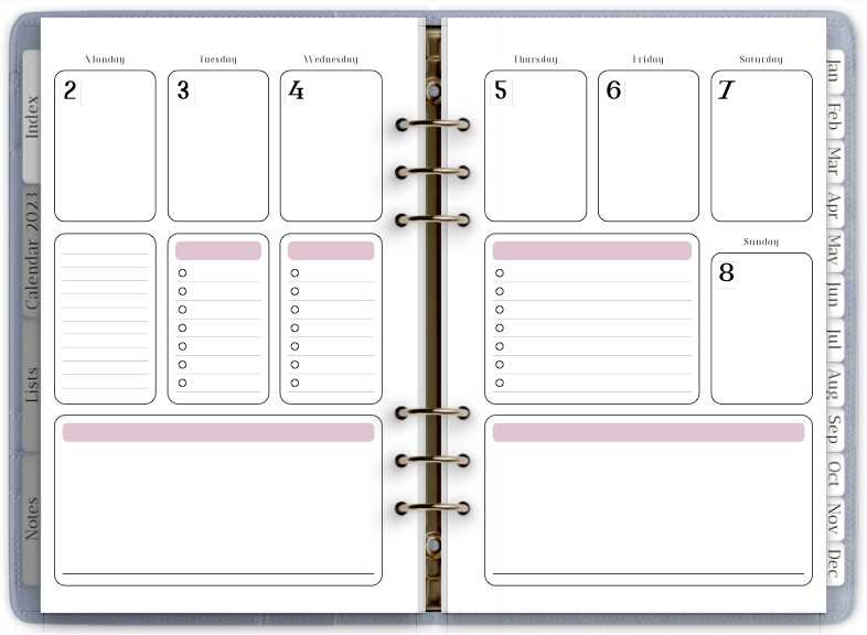 calendar template notability