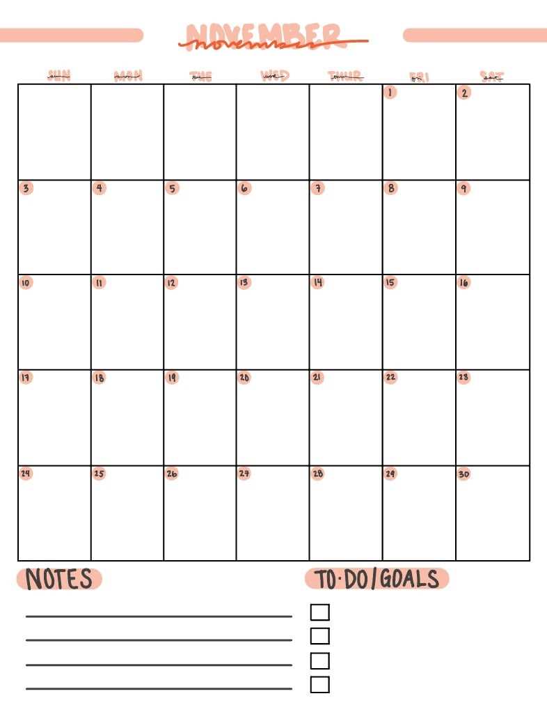 calendar template notability