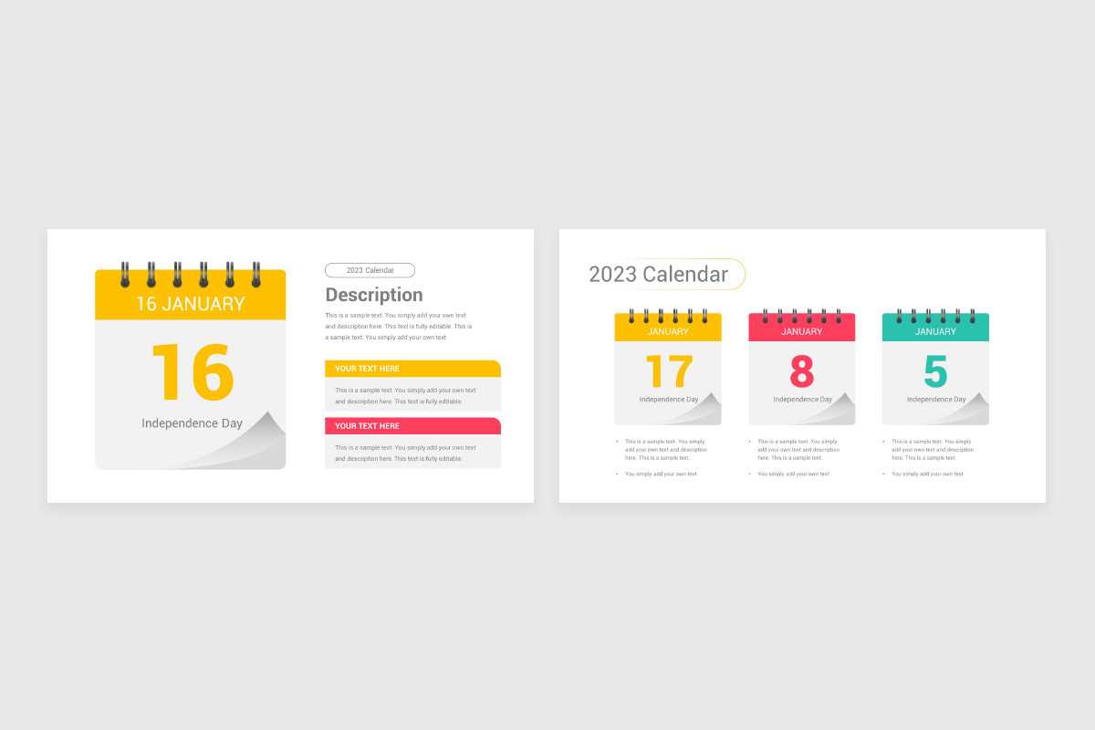 calendar template powerpoint