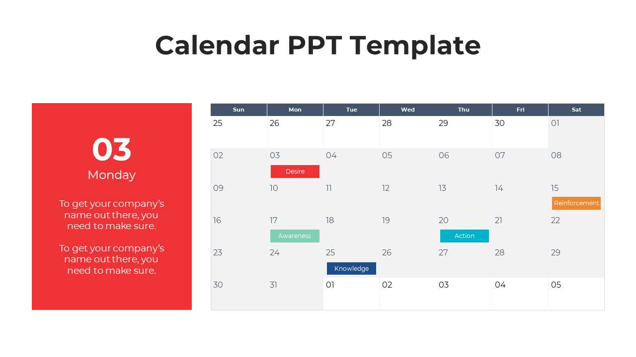 calendar template powerpoint