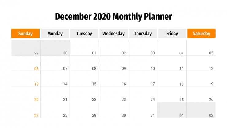 calendar template ppt