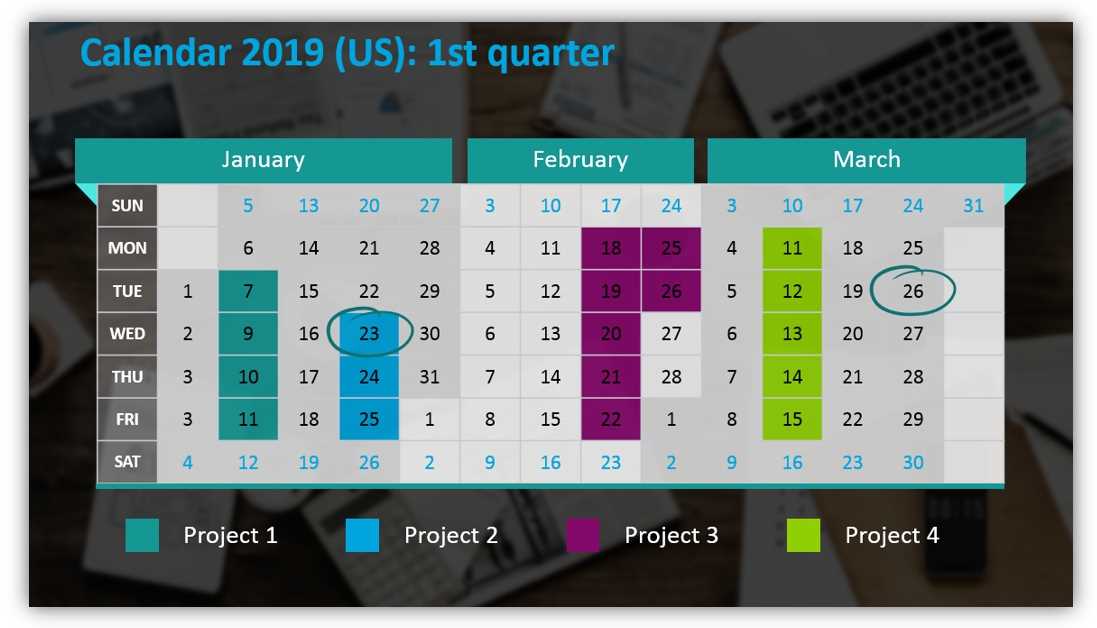 calendar template ppt