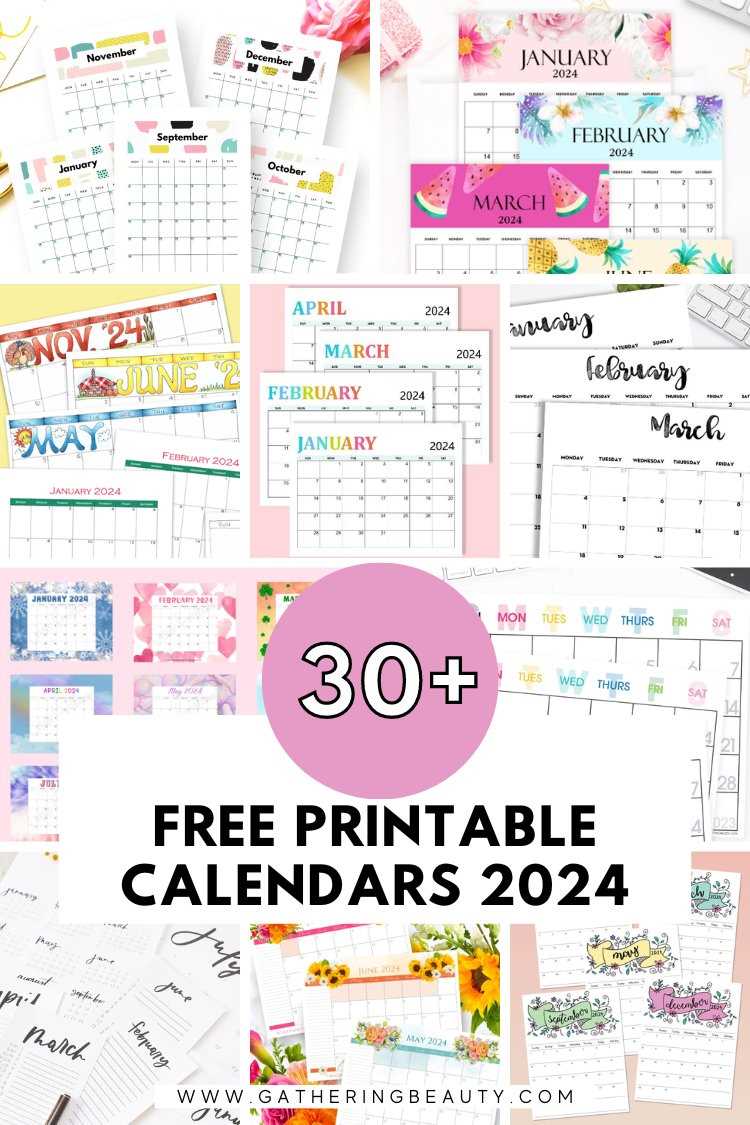 calendar template pretty