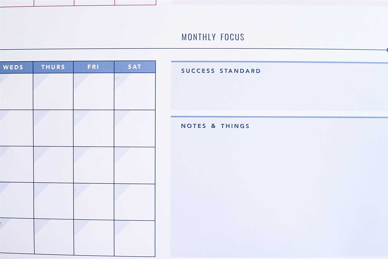 calendar template quarterly