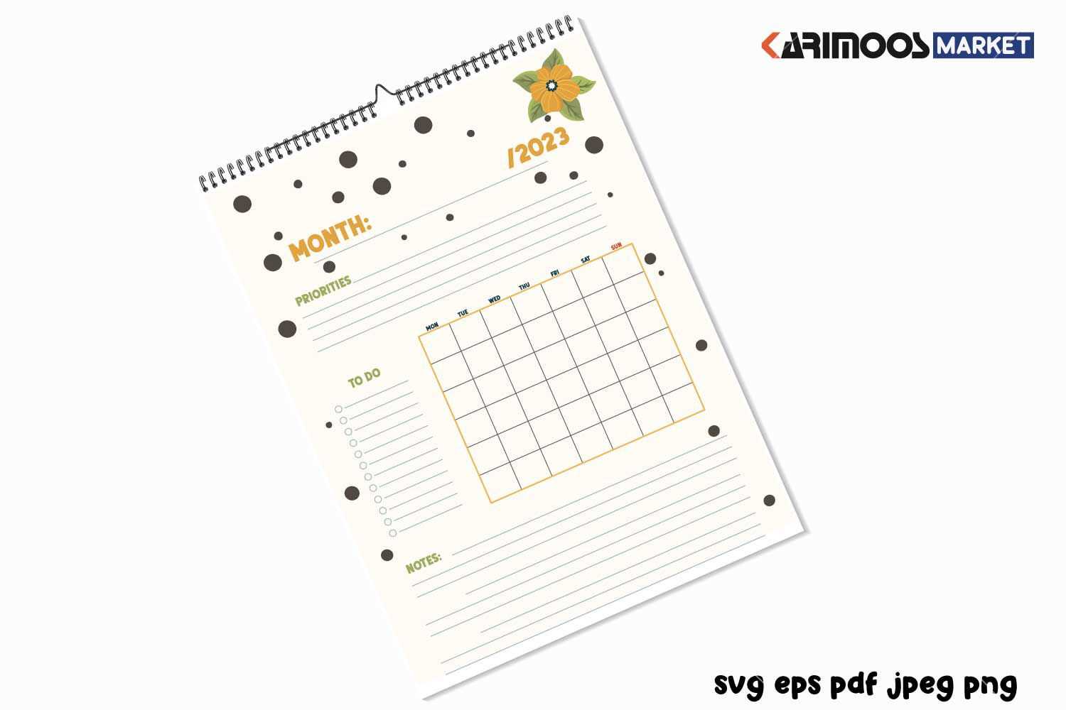 calendar template svg