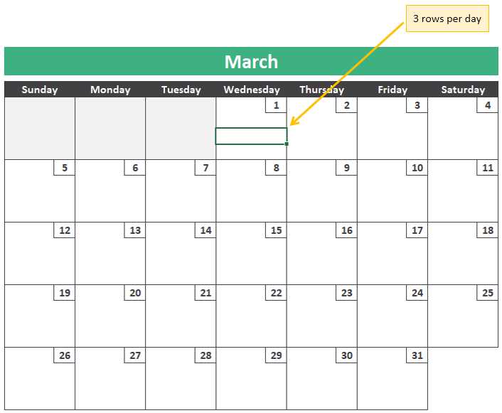 calendar template that can be typed on