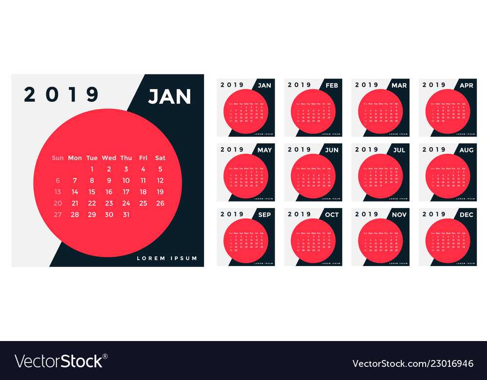 calendar template vector