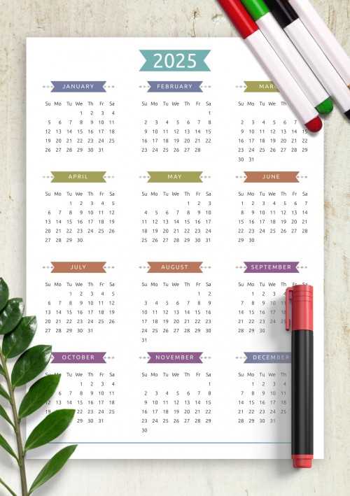 calendar templates 2025 printable