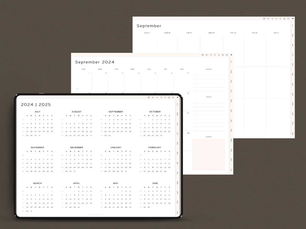 calendar templates for goodnotes