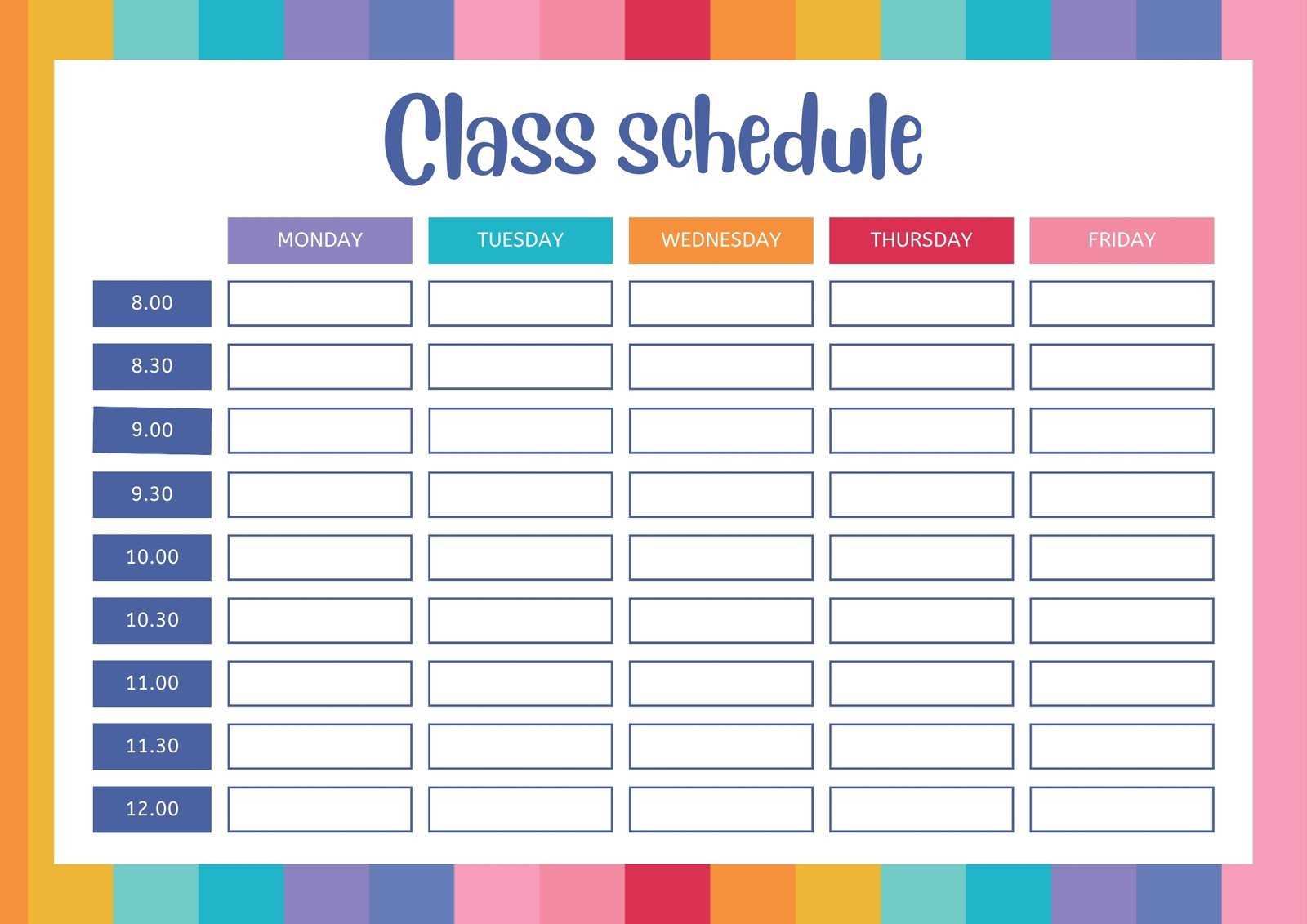 calendar templates free for teachers