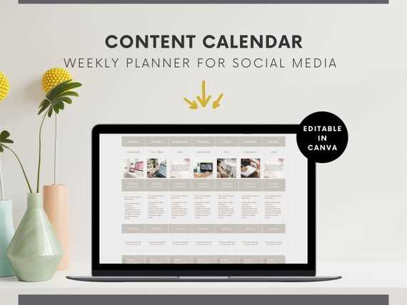 canva content calendar template