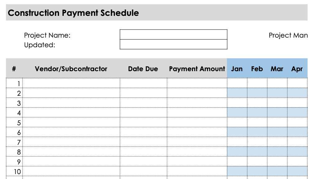 cash flow calendar template