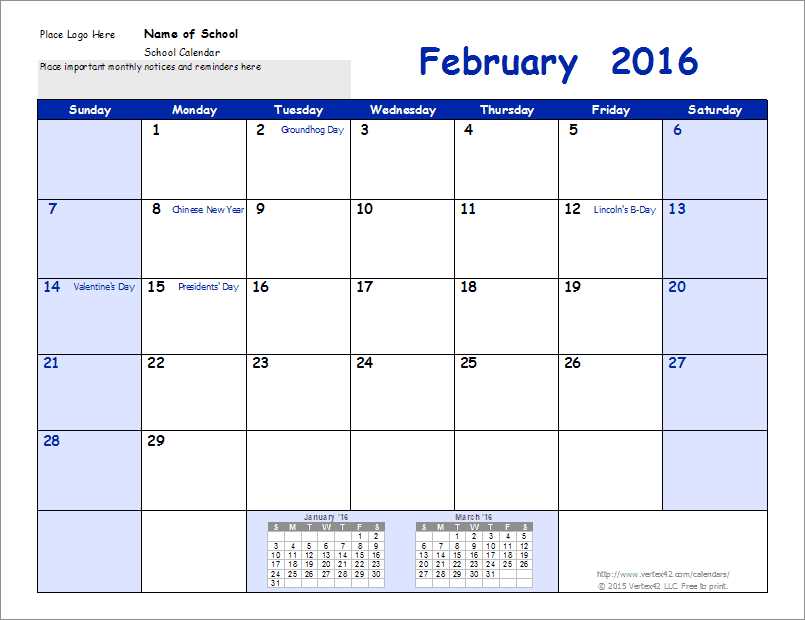 5 day monthly calendar template