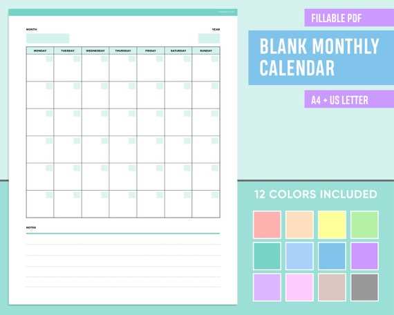 writable calendar template