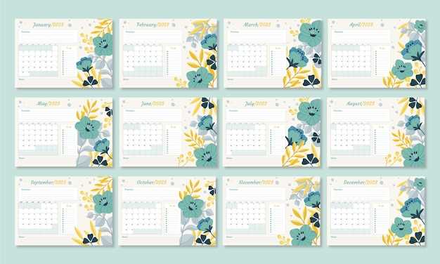 blank wall calendar template