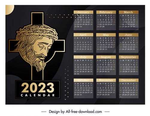 christian calendar template