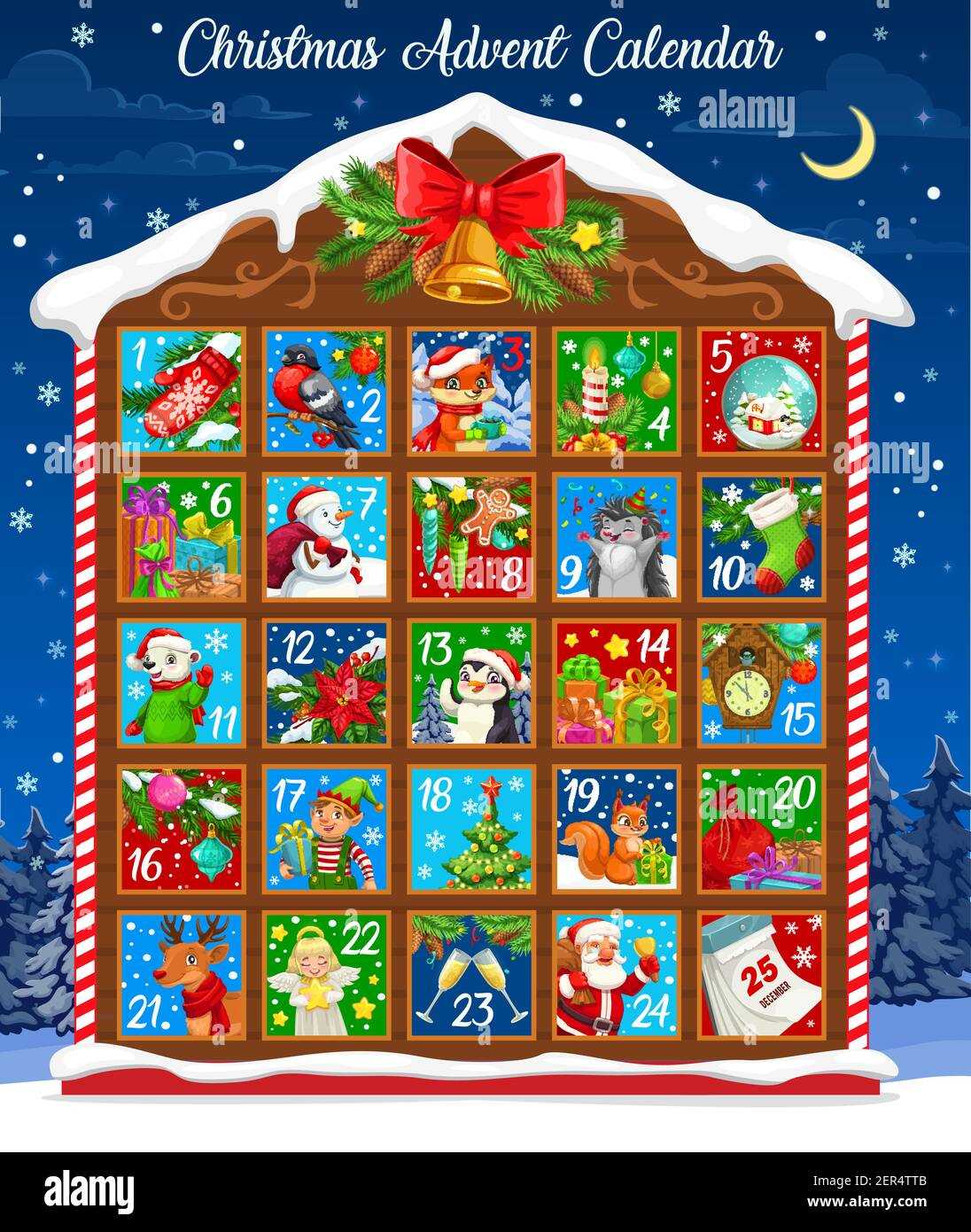 christmas advent calendar template