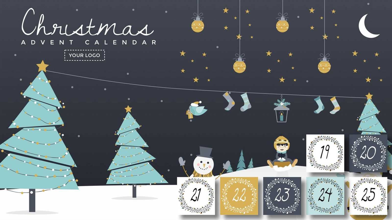 christmas advent calendar video template