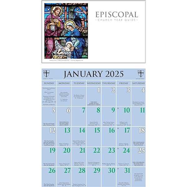 church calendar 2025 template