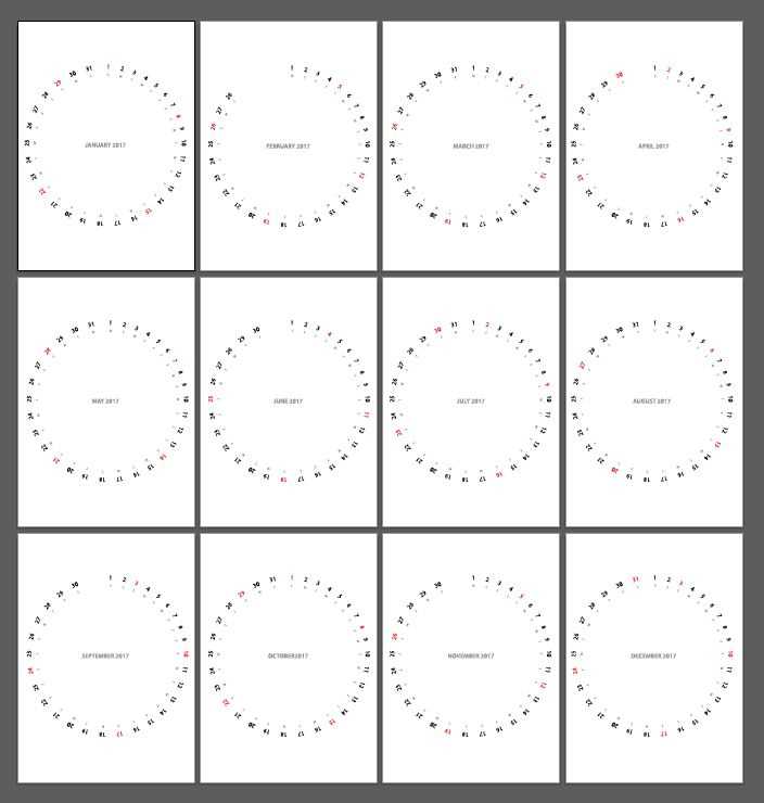 circle calendar template