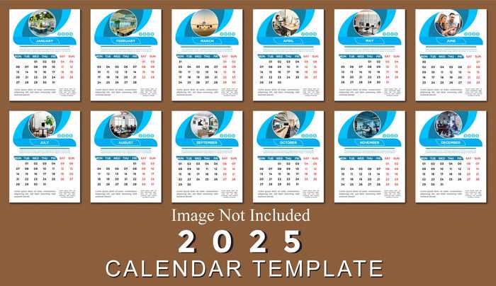 circular calendar template 2025